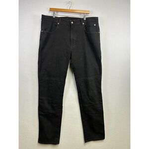 DRAGGIN Moto Jeans Black Denim Reinforced Knee Mens Size 40/34